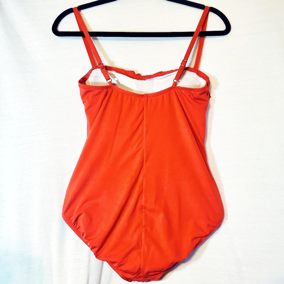Laundry by Shelli Segal One Piece Swimsuit Red S - Picture 2 of 8